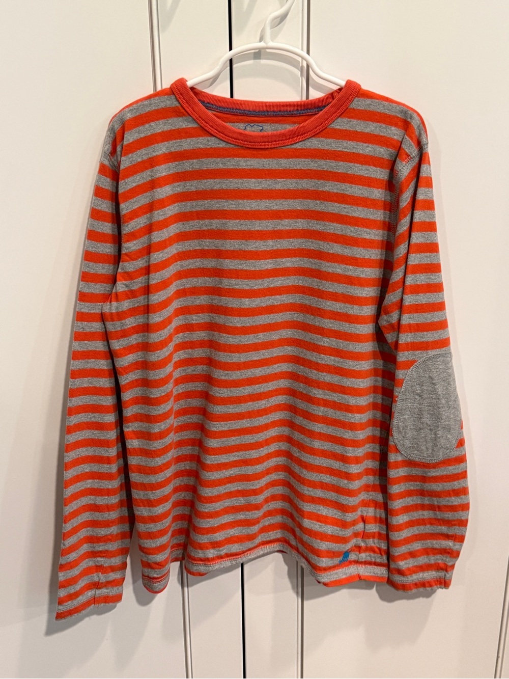 Boys Mini Boden Striped Shirt Elbow Patches 11-12